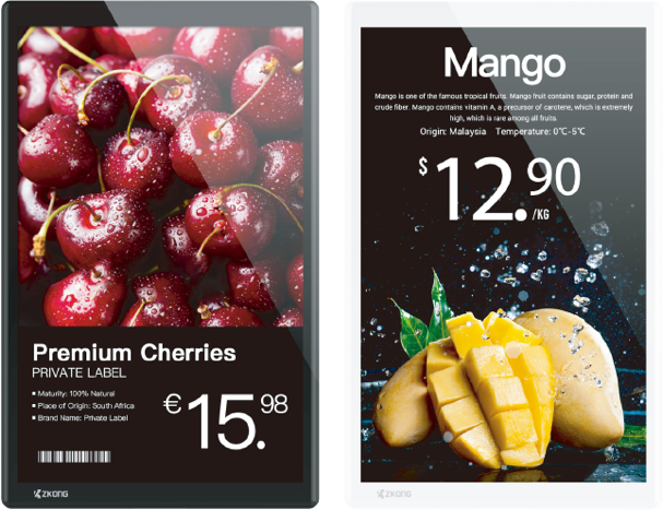 Electronic Shelf Labels (ESL) for grocery store