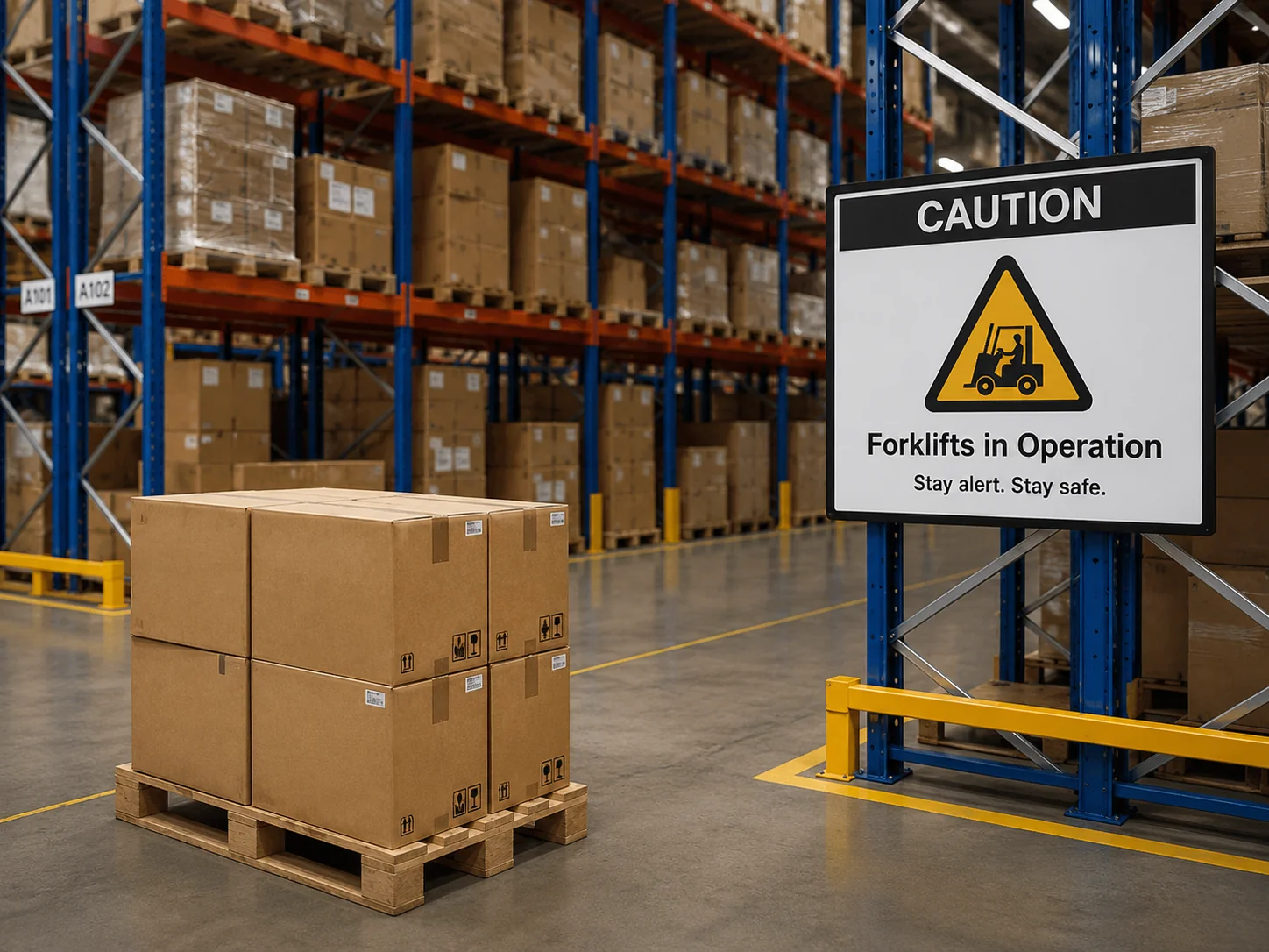 Warehouse worker scanning a shelf-edge ESL